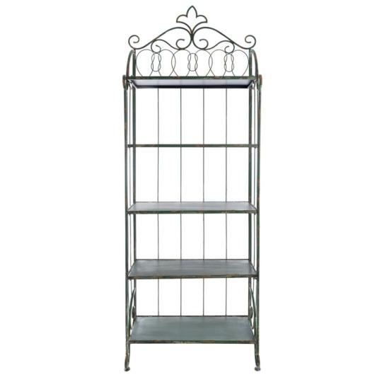 rusztikus fem klasszikus diszes polcos zold konzol tarto konyvtarto butor antikolt vintage regies patinas mediterran konyha nappali haloszoba dolgozoszoba.jpg